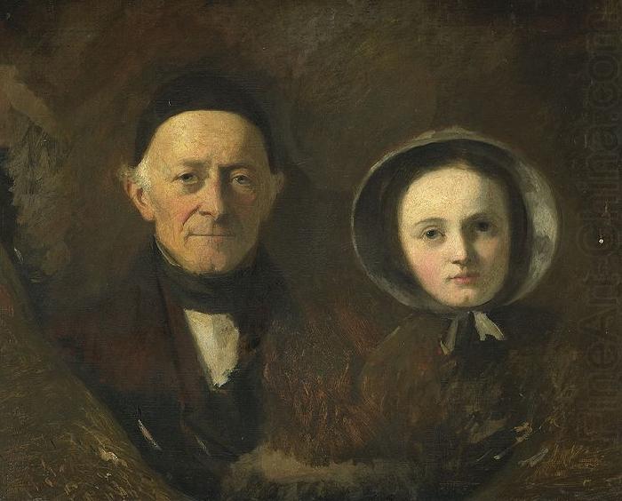 Therese Schwartze Portrait of Johann Joseph Hermann and Ida Schwartze china oil painting image